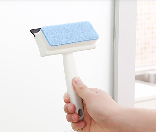 日式浴室磁磚除黴清潔刷2635(一面是清潔面.一面是刮刀板. 