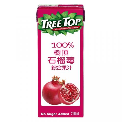 4/11直播(200ml*6入)【樹頂Treetop】100%石榴莓綜合果汁鋁 
