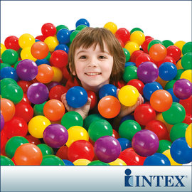 (100顆)【INTEX】遊戲球-直徑6.5cm (6色混裝顏色繽紛)496 